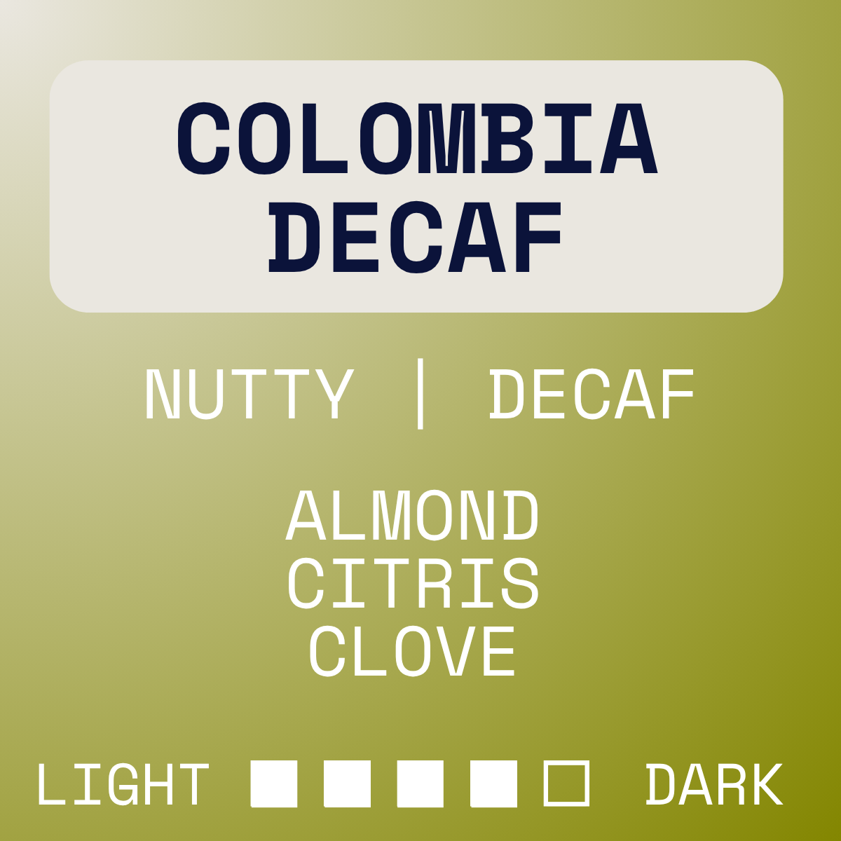 DECAF Columbia Condor EA Sugarcane